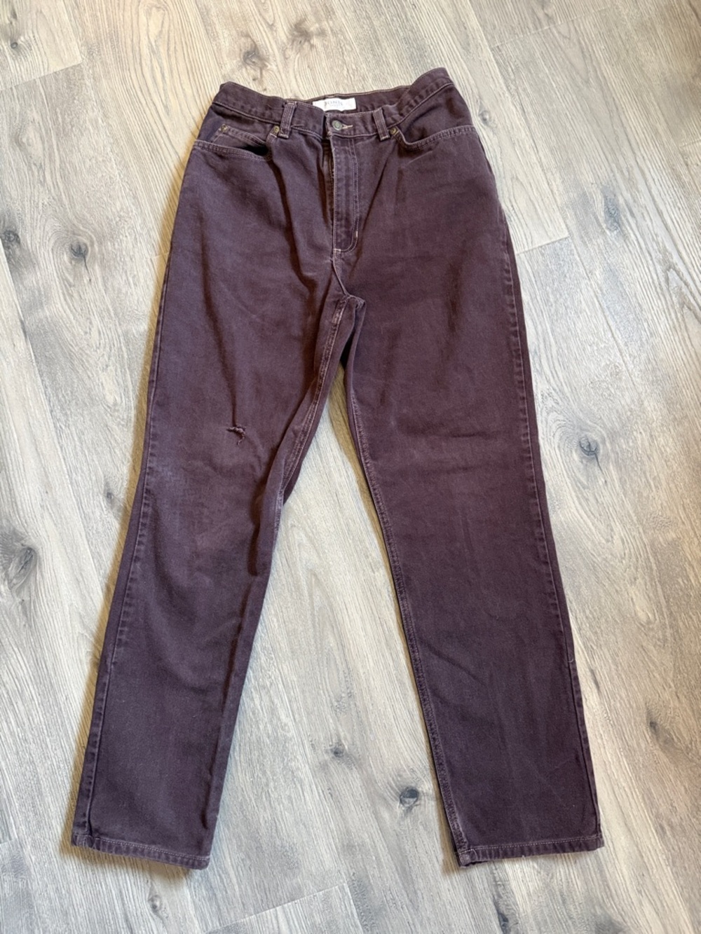 Jones New York Brown Jeans with Tan Stitching